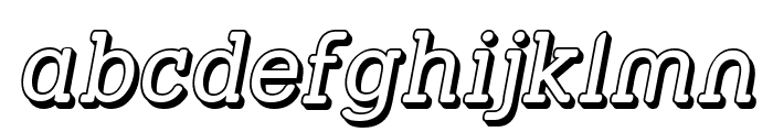 Street Slab - 3D Italic Font LOWERCASE