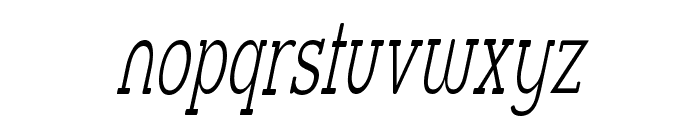 Street Slab Fine NarrowItalic Font LOWERCASE