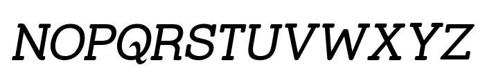 Street Slab Italic Font UPPERCASE