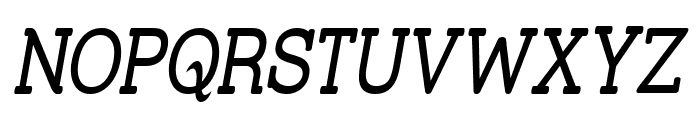 Street Slab - Narrow Italic Font UPPERCASE