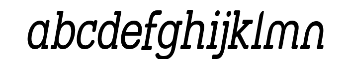 Street Slab - Narrow Italic Font LOWERCASE