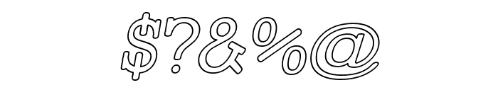 Street Slab - Outline Italic Font OTHER CHARS