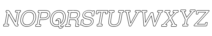 Street Slab - Outline Italic Font UPPERCASE