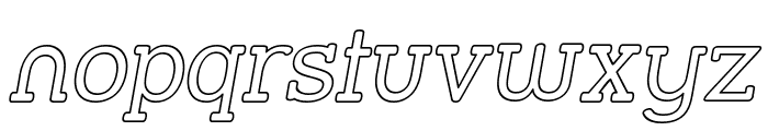 Street Slab - Outline Italic Font LOWERCASE