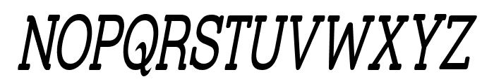 Street Slab - Super Narrow Italic Font UPPERCASE
