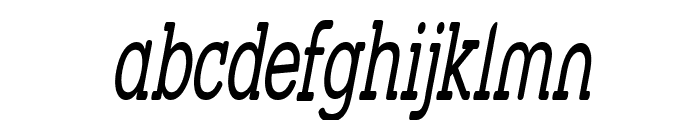 Street Slab - Super Narrow Italic Font LOWERCASE