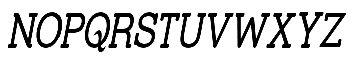 Street Slab Upper - Narrow Italic Font UPPERCASE