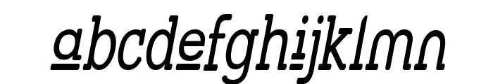 Street Slab Upper - Narrow Italic Font LOWERCASE