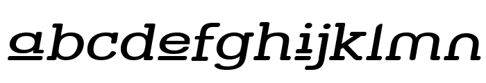 Street Slab Upper - Wide Italic Font LOWERCASE