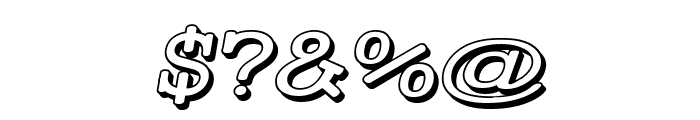 Street Slab - Wide 3D Italic Font OTHER CHARS