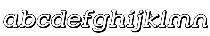 Street Slab - Wide 3D Italic Font LOWERCASE