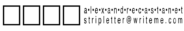 StripLetter1 Font OTHER CHARS