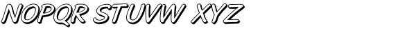 Stripwriter 3 D Oblique Font UPPERCASE