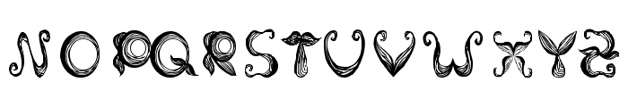 Stroke mustache Font UPPERCASE