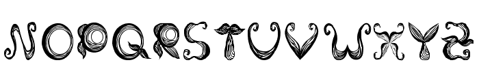Stroke mustache Font LOWERCASE