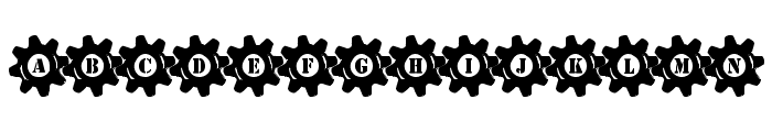 Stucked in Gears Font UPPERCASE