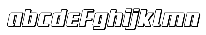 Subadai Baan 3D Italic Font LOWERCASE