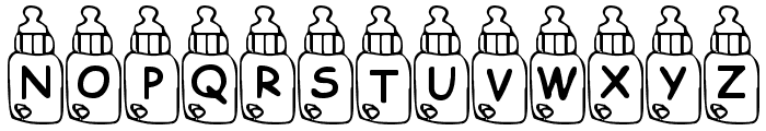 Summers Baby Bottles Font UPPERCASE