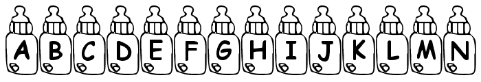 Summers Baby Bottles Font LOWERCASE