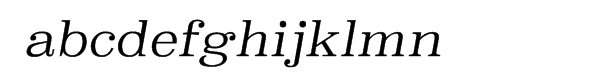 Superclarendon Light Italic Font LOWERCASE