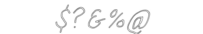 SuplexDriver Regular Oblique Outline Font OTHER CHARS