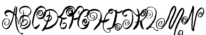 Swirly Shirley Font UPPERCASE