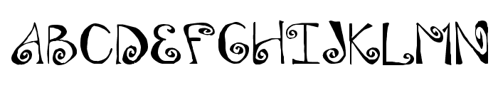 Swirly Font UPPERCASE