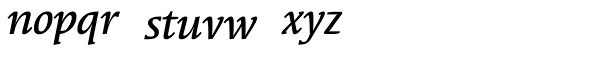 Syndor ITC Medium Italic Font LOWERCASE