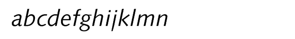 Syntax® Italic Font LOWERCASE