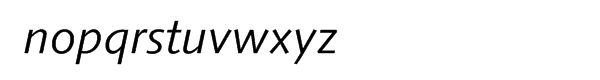 Syntax® Italic Font LOWERCASE