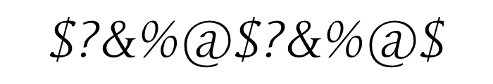 Syntax Serif Com Light Italic Font OTHER CHARS
