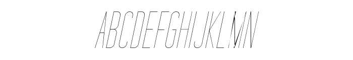 Tall Films Fine Oblique Font UPPERCASE