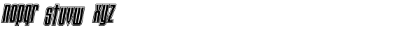 Tauern Inline Oblique Font LOWERCASE