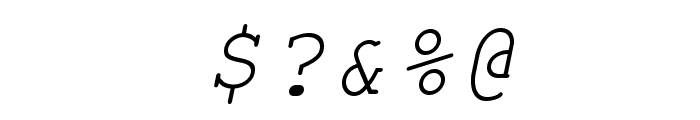 TeXGyreCursor-Italic Font OTHER CHARS