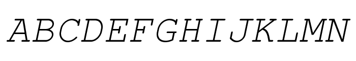 TeXGyreCursor-Italic Font UPPERCASE