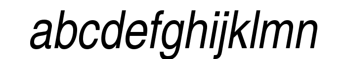 TeXGyreHerosCondensed-Italic Font LOWERCASE