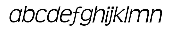 Teen Light Italic Font LOWERCASE