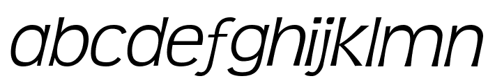 TeenLight-Italic Font LOWERCASE