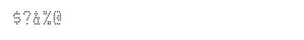 Telidon Ink Font OTHER CHARS