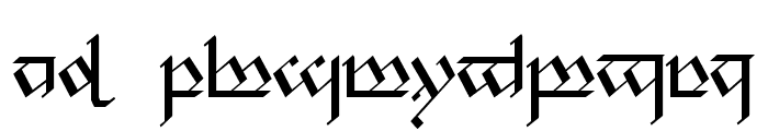 Tengwar Noldor 1 Font LOWERCASE