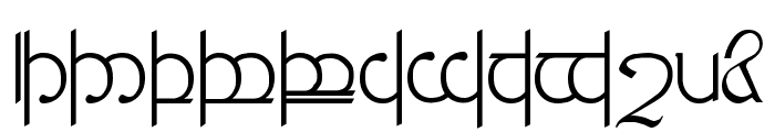 Tengwar ver. # 3 Font LOWERCASE