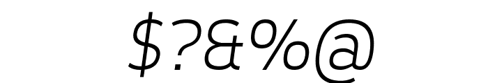 Tepeno Sans Light Italic Font OTHER CHARS