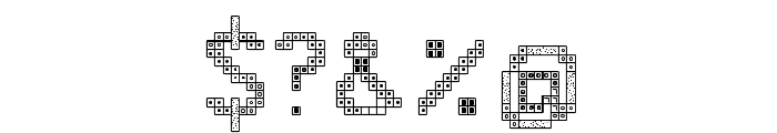 Tetris 2 Font OTHER CHARS