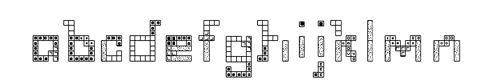 Tetris 2 Font LOWERCASE