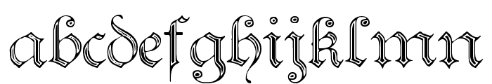 Teutonic No2 DemiBold Font LOWERCASE