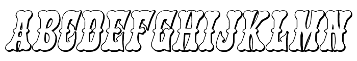 Texas Ranger 3D Italic Font LOWERCASE