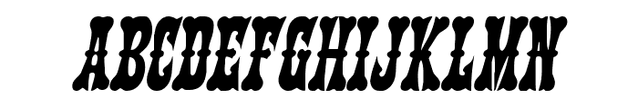 Texas Ranger Condensed Italic Font LOWERCASE