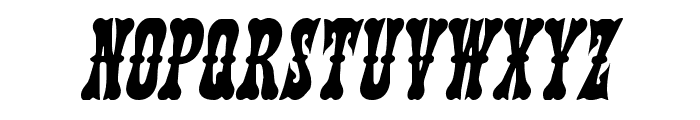 Texas Ranger Condensed Italic Font LOWERCASE