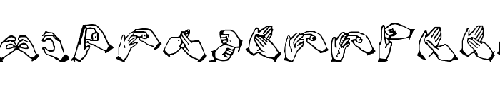The Hands of Deaf Font UPPERCASE