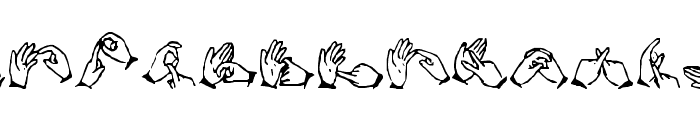 The Hands of Deaf Font UPPERCASE